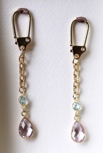 【K.M様 ORDER】ブルートパーズ×アメジスト ペアキーホルダー