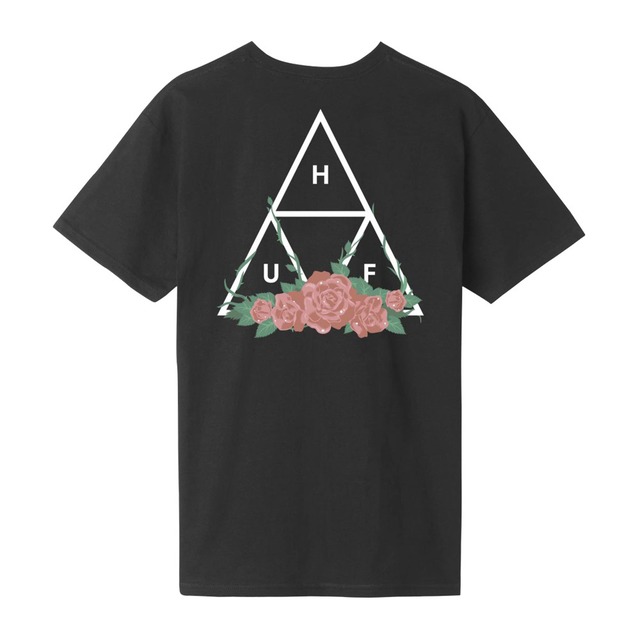 【HUF】CITY ROSE TRIPLE TRIANGLE TEE (BLK)