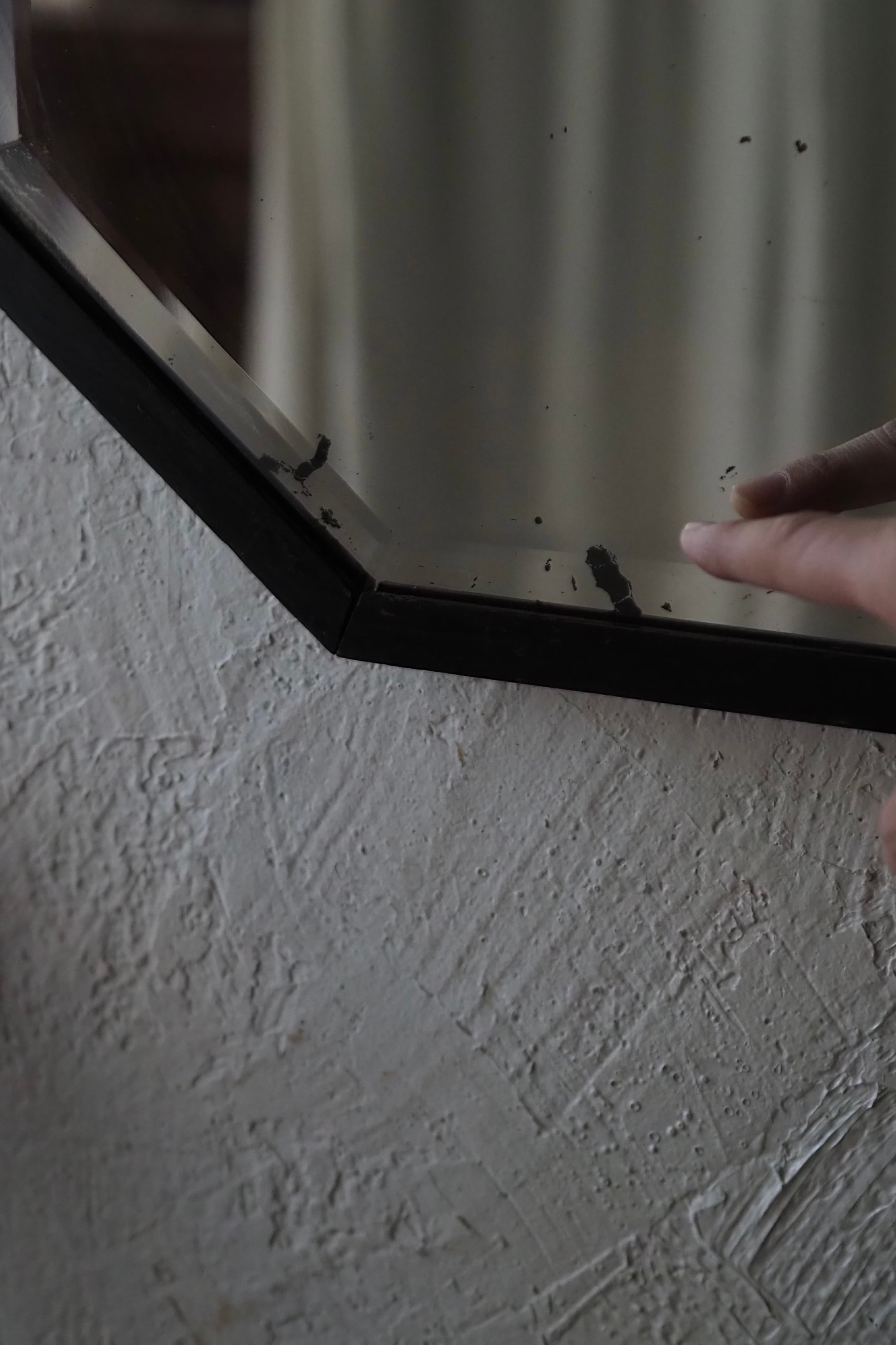 多角形イギリスのミラー-antique octagonal mirror