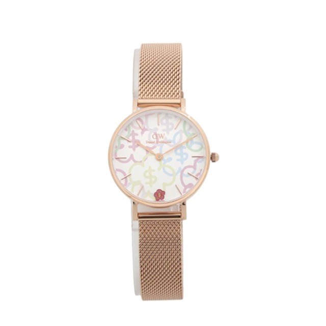 ダニエルウェリントン DANIEL WELLINGTON  Petite Rich Flower 28mm  RoseGold Pastel DW00100723 腕時計 レディース ホワイト クオーツ