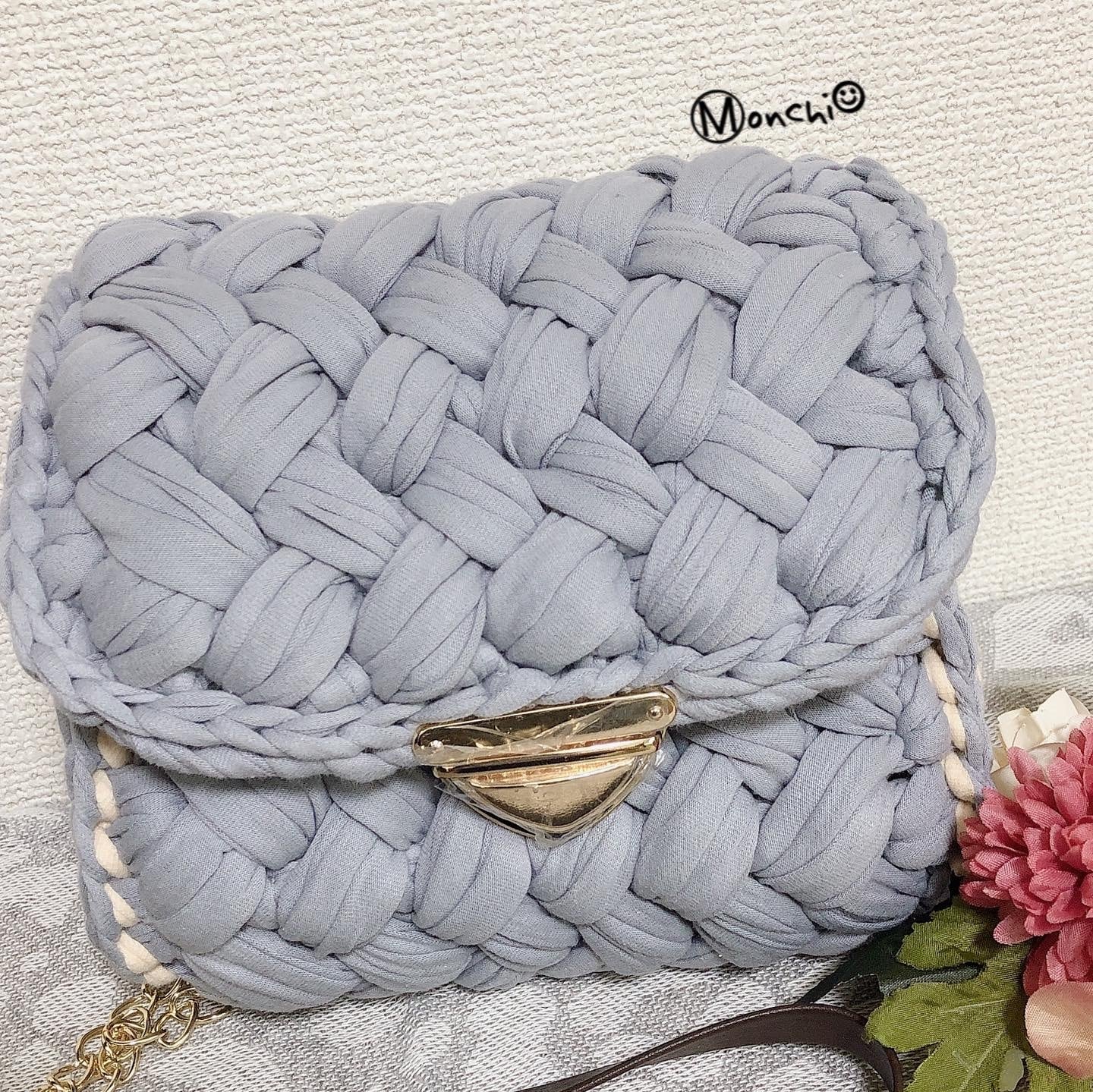 限定】ぽこぽこ編みショルダーバッグ・ズパゲッティバック | monchihouse