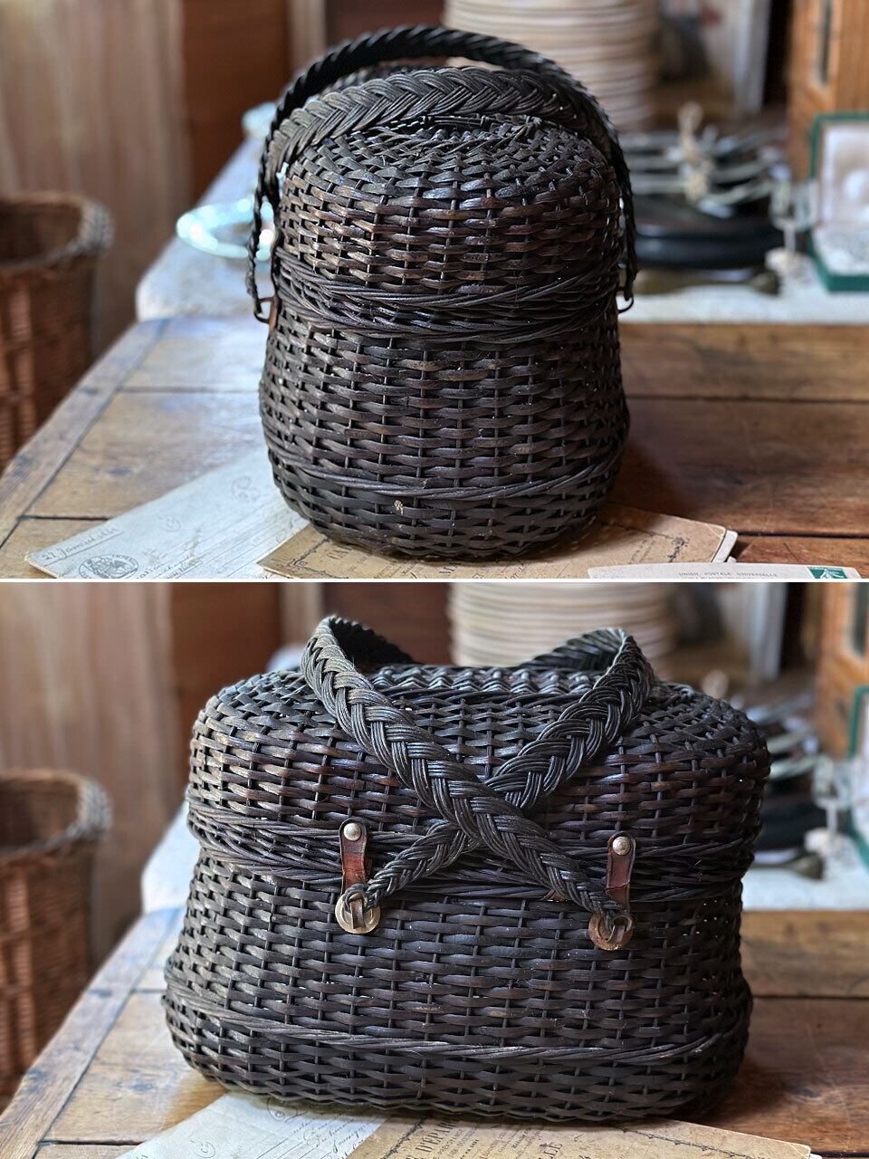 フランスアンティーク ブラックパニエ 差し込み金具 | Brocante de La