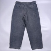 PAPAS パパス ツータック 裾ダブル ピケ コーデュロイパンツ LL/グレー系 メンズ