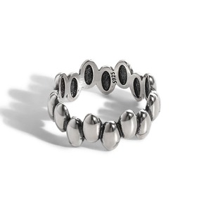 Silver925 vintage ellipse ring