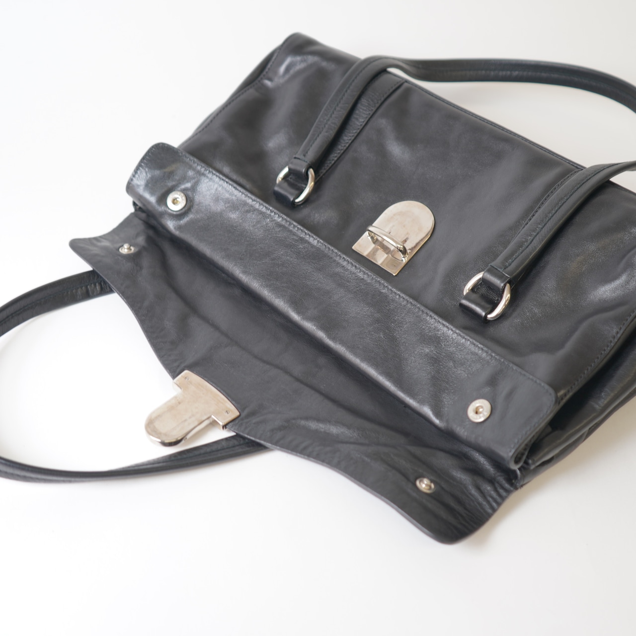 PRADA プラダ レザー ハンドバッグ ブラック BR2613