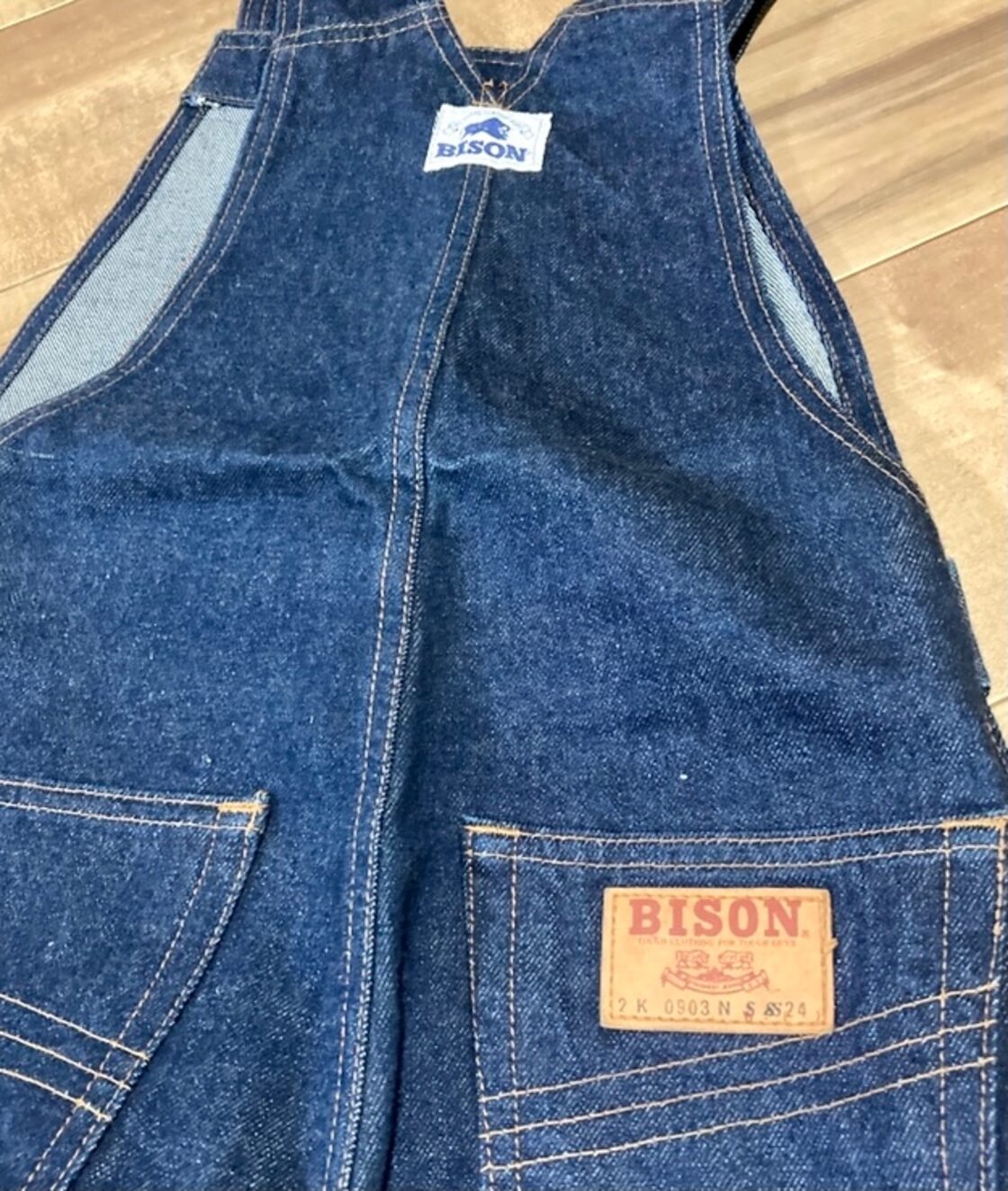 国産ビンテージ BISON バイソン デニムオーバーオール 70s80s昭和 