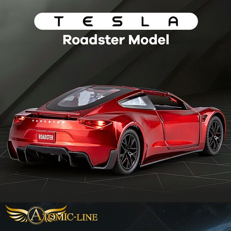 テスラ Roadster ロードスター 1/24 ミニカー 全3色 ライト点灯