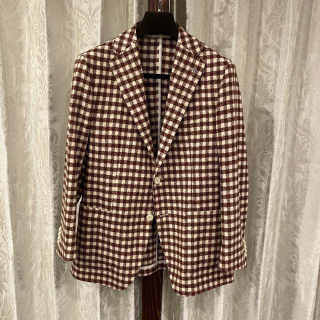 TAGLIATORE WOOL CHECK JACKET《48》