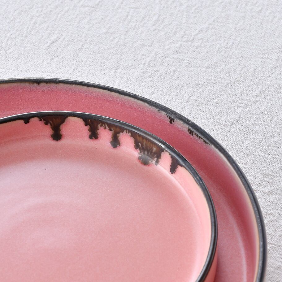 ピンクマット 15.5cmスタックプレート 渕錆 | 波佐見焼 和食器の通販