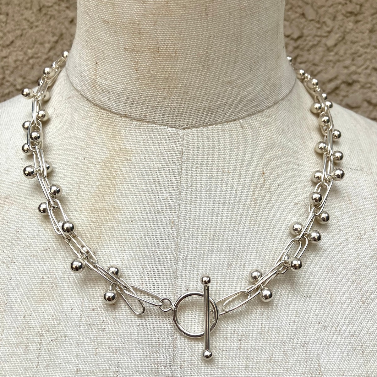 SILVER925 DNA DESIGN CHAIN MANTEL NECKLACE | maryland_accessories 