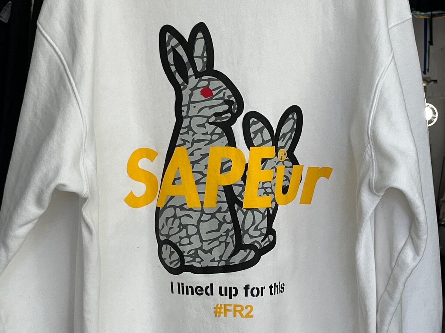 SAPEur × FR2 CEMENT RABBIT CREWNECK SWEAT WHITE XL 19217 | BRAND  