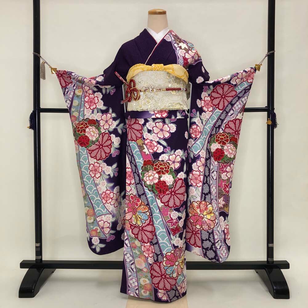 振袖フルセット 裄66.5cm 身丈175cm 長襦袢セット 振袖 帯 帯揚げ 