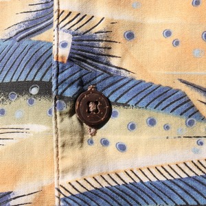 美品 L マヒマヒ 95年 Patagonia パタゴニア パタロハ 総柄 アロハシャツ pataloha mahimahi