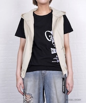 【直営限定ITEM】ドロストフリルペイントベスト (IVORY) CQ-46123H