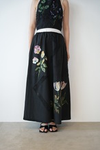 vintage lace skirt purple pansy