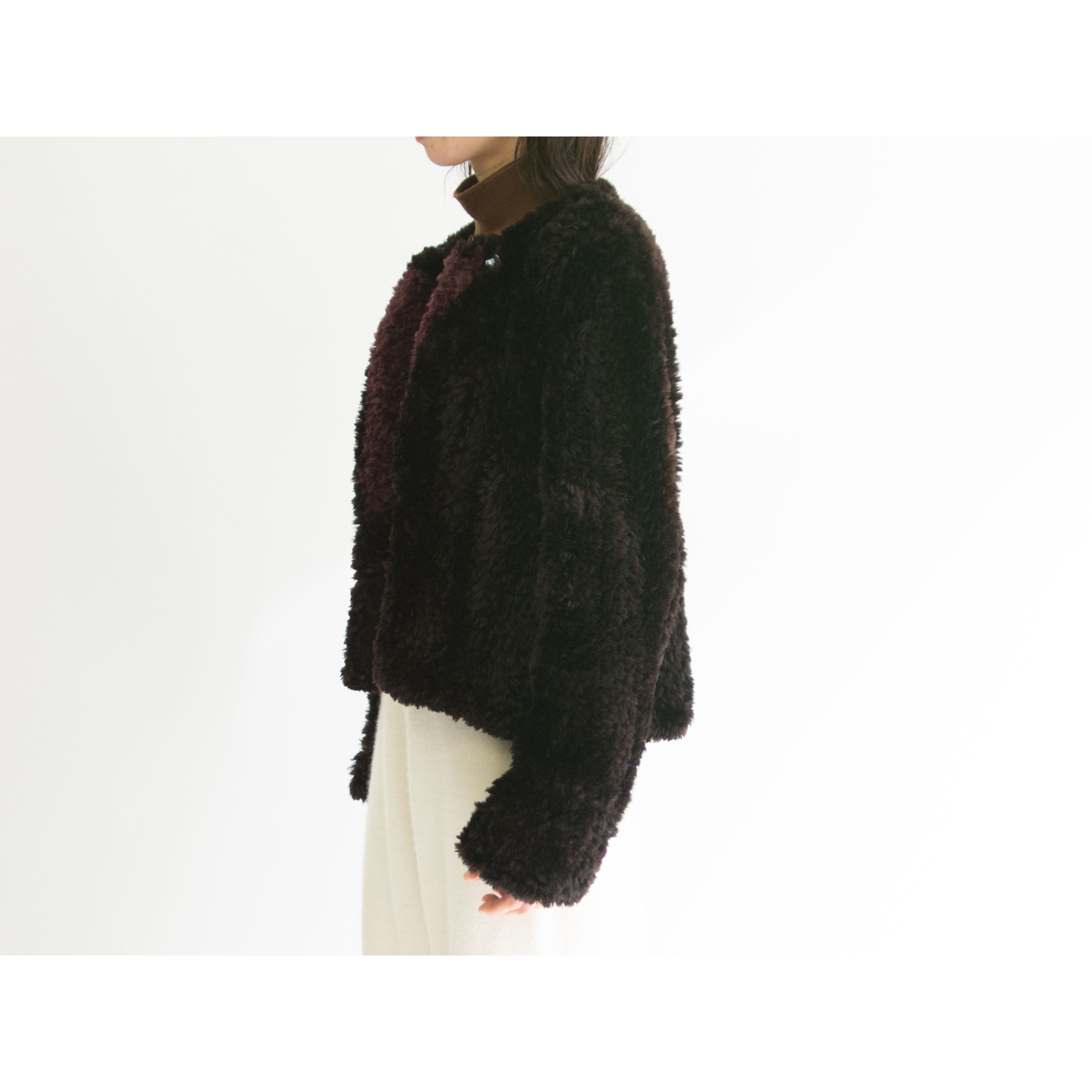 【Paula Lishman】Handmade in Canada Knitted Beaver Fur Jacket（カナダ製 ビーバーファー コットンニットジャケット）