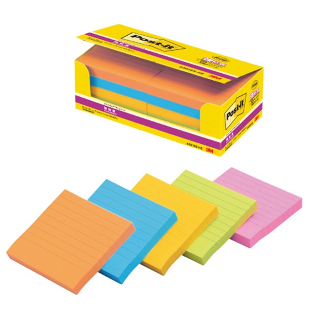 3M スリーエム ポストイット 強粘着ノート 混色 6301SS-NE