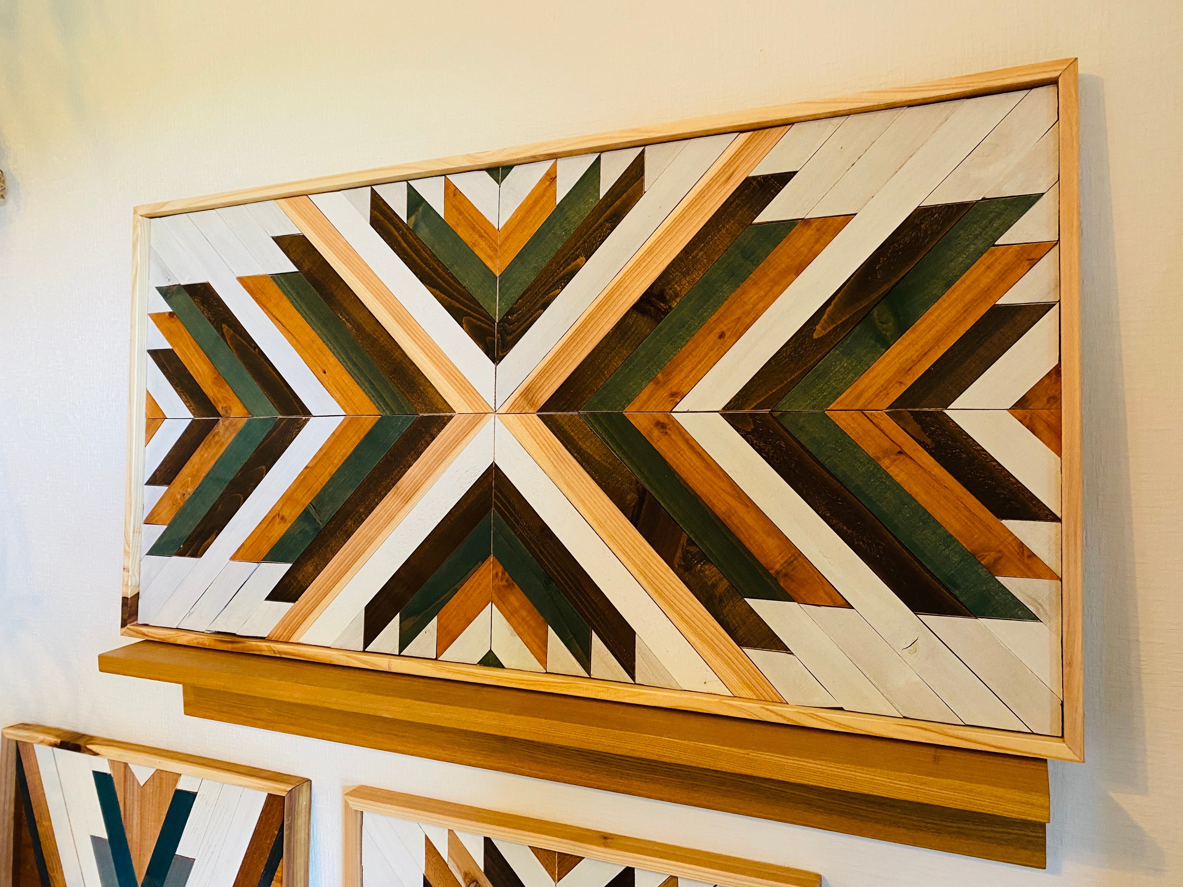 木製タペストリー ウッド ウォール タペストリー 90×45 NATIVE “Forest Green” | GENERAL