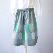 〈 mina perhonen 〉 / forest candy / スカート/ ABS5083P / green / S〜L