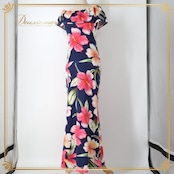 フラダンス 衣装 ワンピース ドレス ネイビー系 ハイビスカス柄 ハワイアンプリント アロハ フラ ダンス レッスン 練習 紺 ダンス衣装 ハワイアンダンス レディース ホワイト系 レッド系 ピンク系 グリーン系 イエロー系 華やか 大人っぽい 上品 着回し ハワイアン ワンピース 柄ワンピース フレア ロング丈 半袖 ウエストシェイプ タイトめ スリム 着痩せ 春 夏 秋 コットン混 綿混 オシャレ 大人カジュアル エレガント 発表会 衣裳 舞台衣装 レッスン着 普段使い 通学 旅行 南国 コーデ