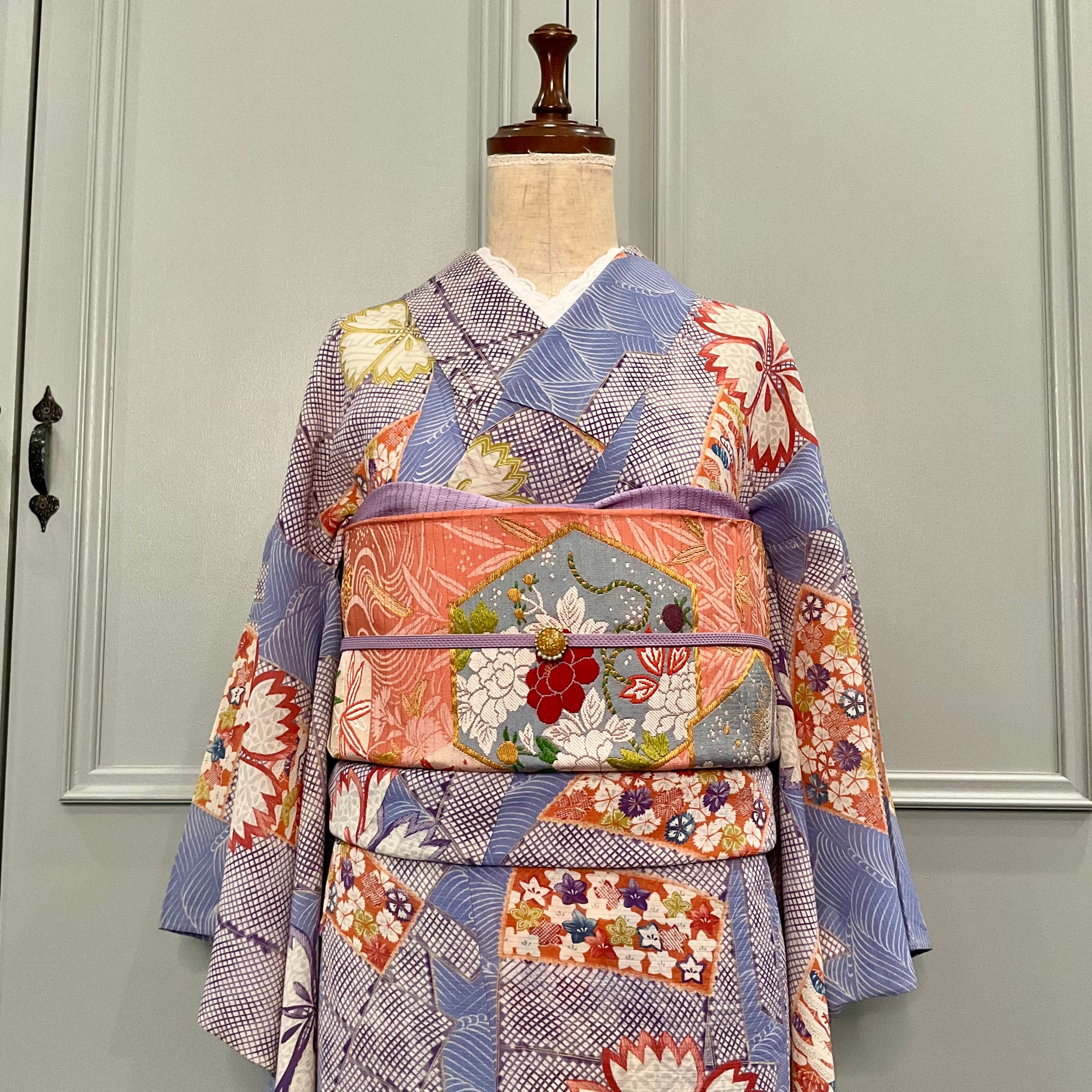 着物洗える 夏 着物 絽 撫子 東レシルック 洗える夏着物 絽 Lサイズ