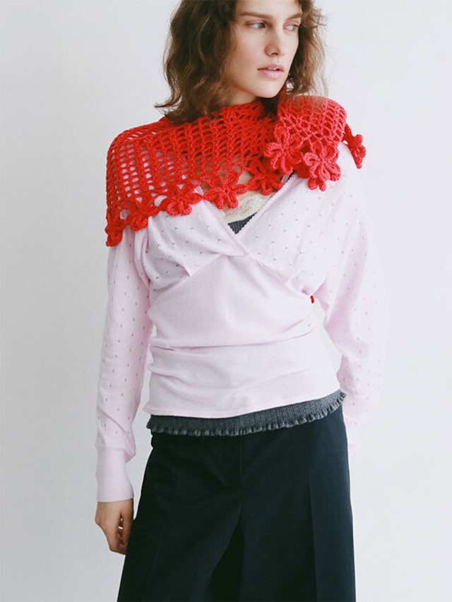 ETRE TOKYO レースコンビカシュクールニットプルオーバー
