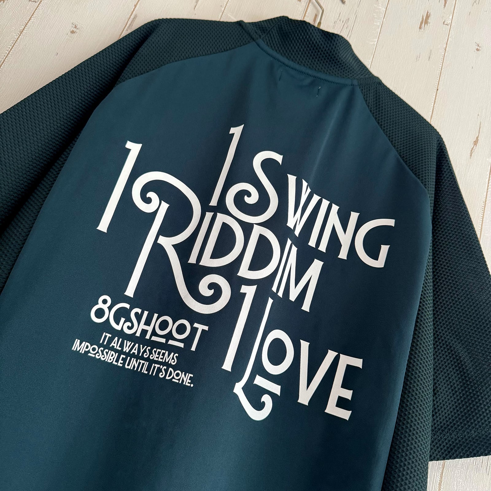 8G MESH SWITCHING MOCK NECK TEE -DARK GREEN- | 8G SHOOT WEBSTORE