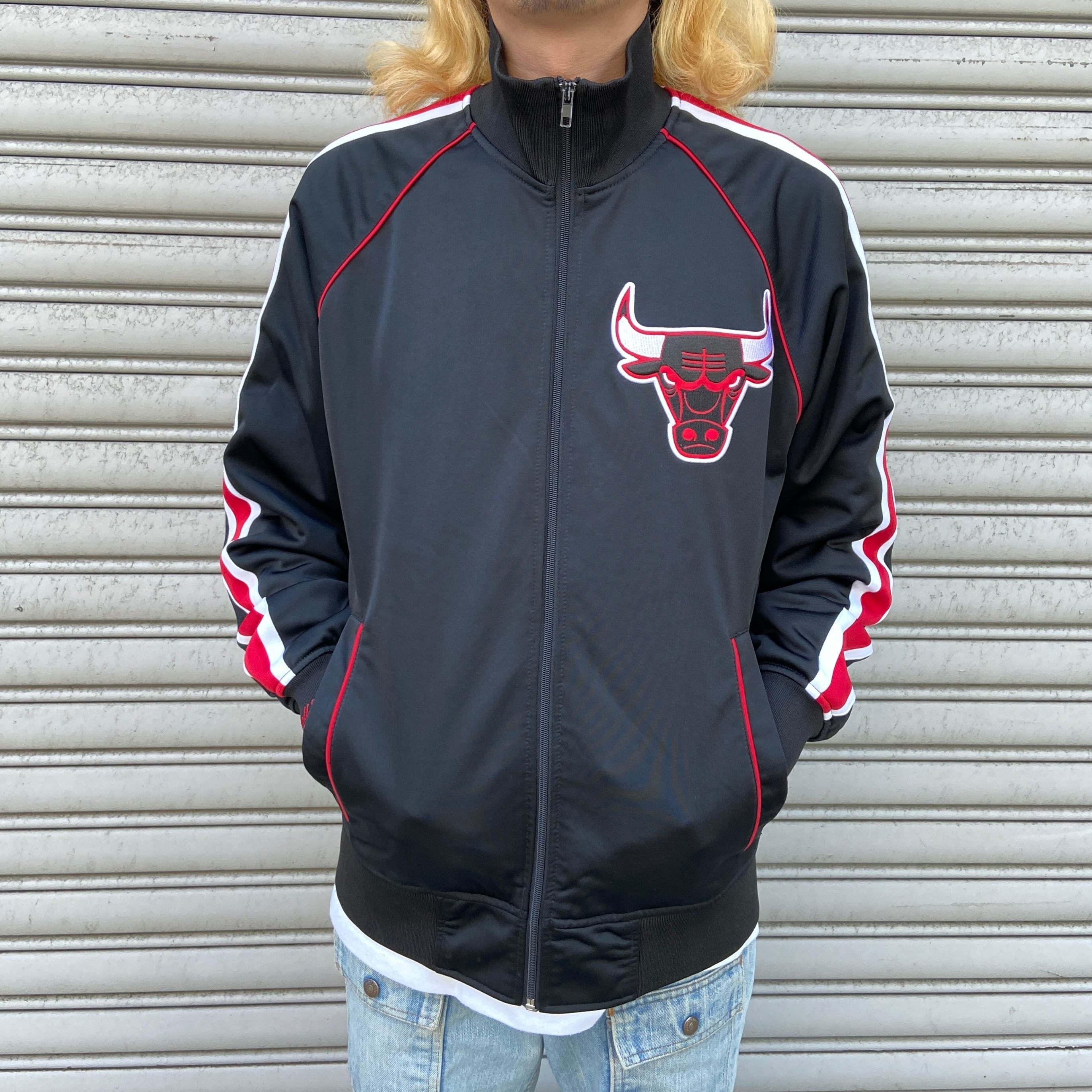 NBA CHICAGOBULLS ブルズ トラックジャケット ジャージ 黒 M | 古着屋 Uan