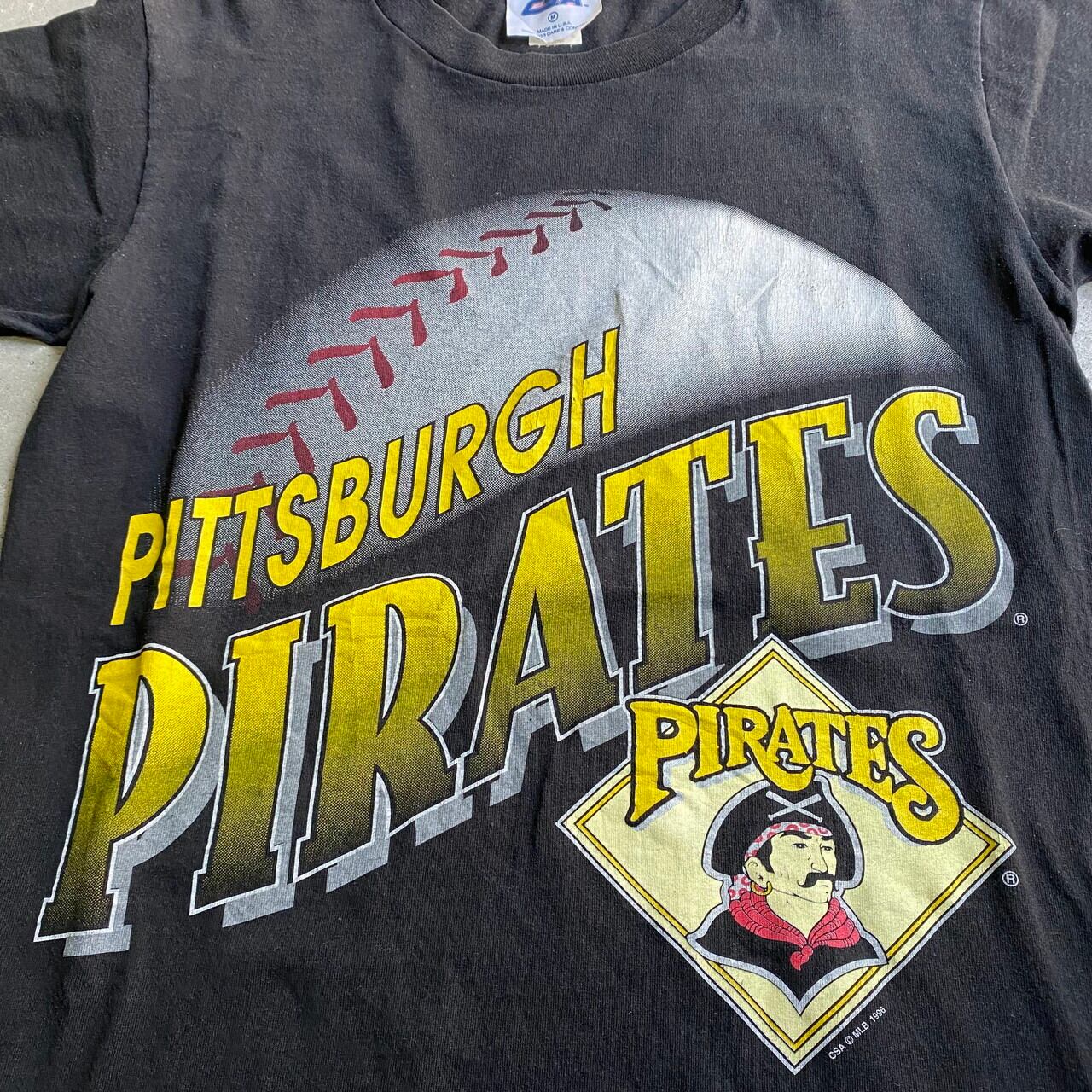 90s USA製 PIRATES MLB プリントTシャツ 半袖 デザイン