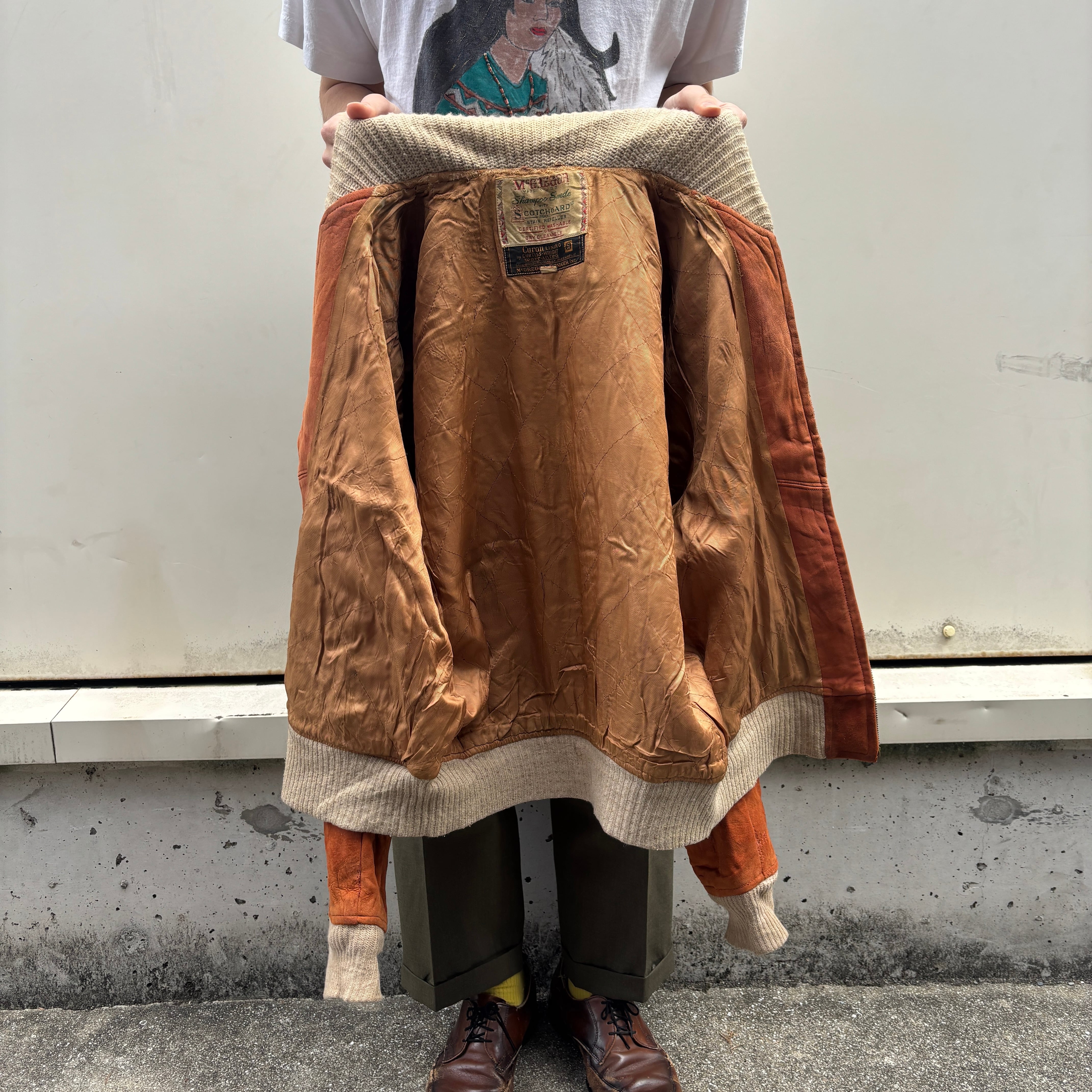 50s USA製 McGregor マクレガー レザー スウェード スポーツジャケット