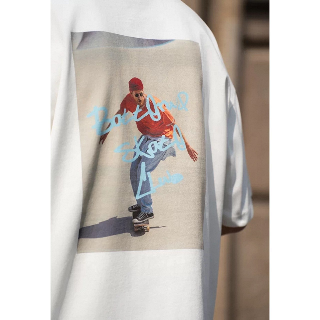 Skater back photo print tee 1466 - 5