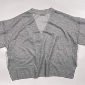 A DAY IN THE LIFE アデイインザライフ ラメ感 Vネック ニット カーディガン /グレー系 レディース ユナイテッドローズ