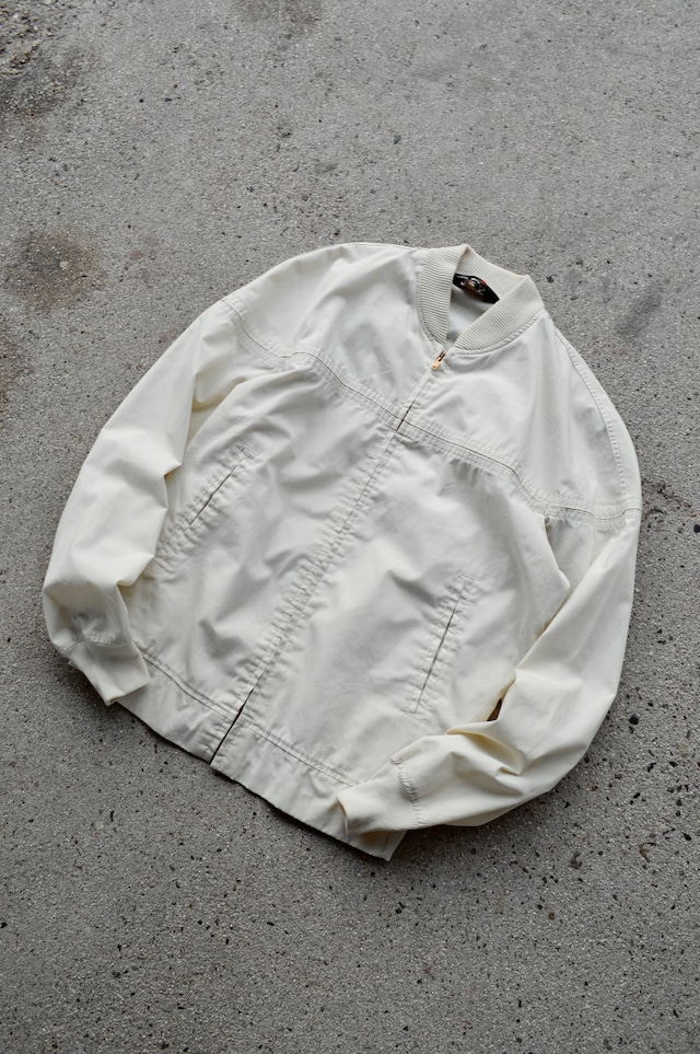 Sears 1970's Derby Jacket Ivory Light Cotton Cloth TALON Zipper  シアーズ 70s ダービージャケット 棒タロン