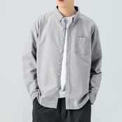 チェストポケットデザイン ボタンダウンシャツ af0115