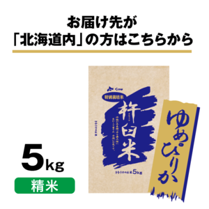 【北海道内配送】特別栽培米 北海道きなうすファーム ゆめぴりか5kg（精米）配送