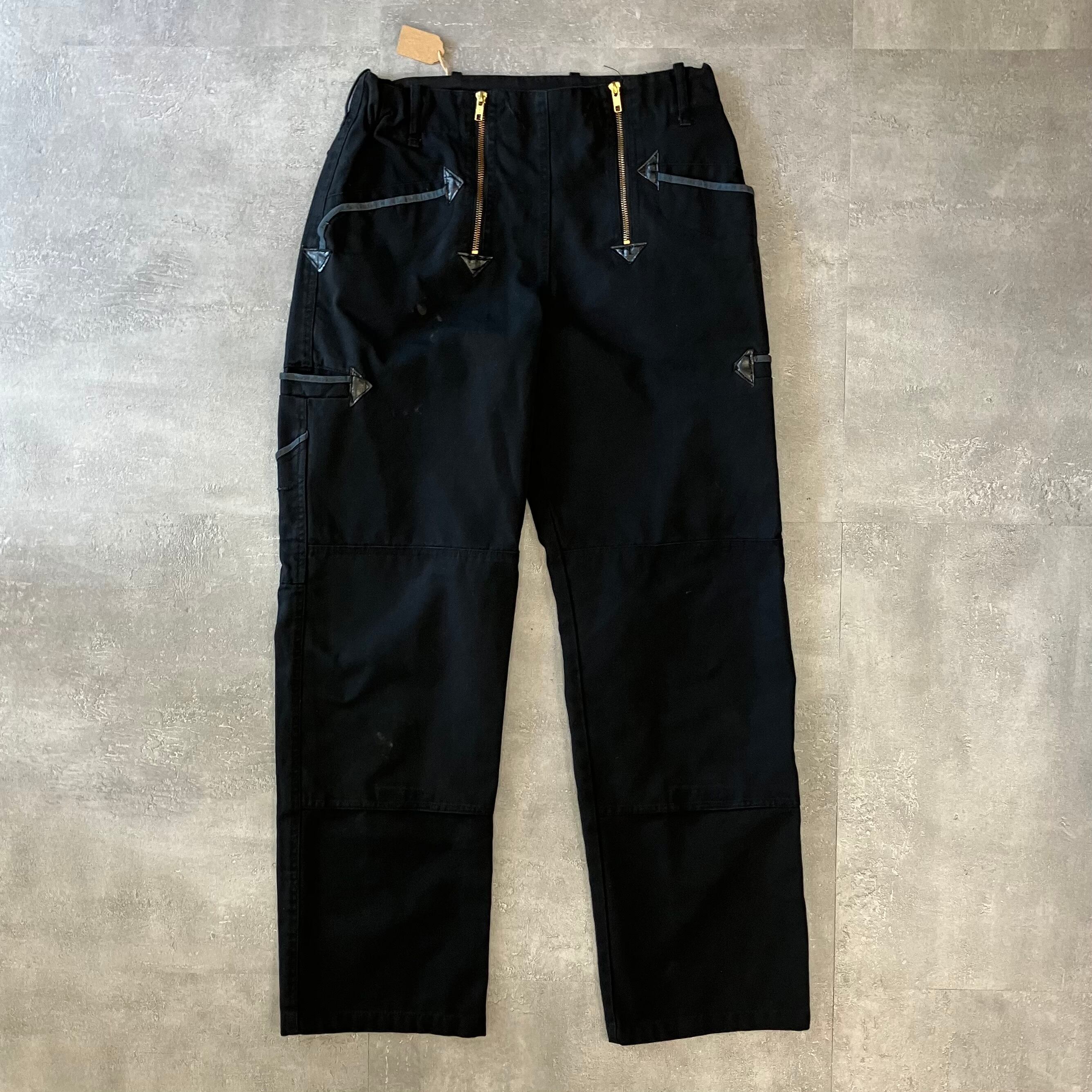 《実寸w29l30》German Carpenter ワークパンツ ブラック No.2918