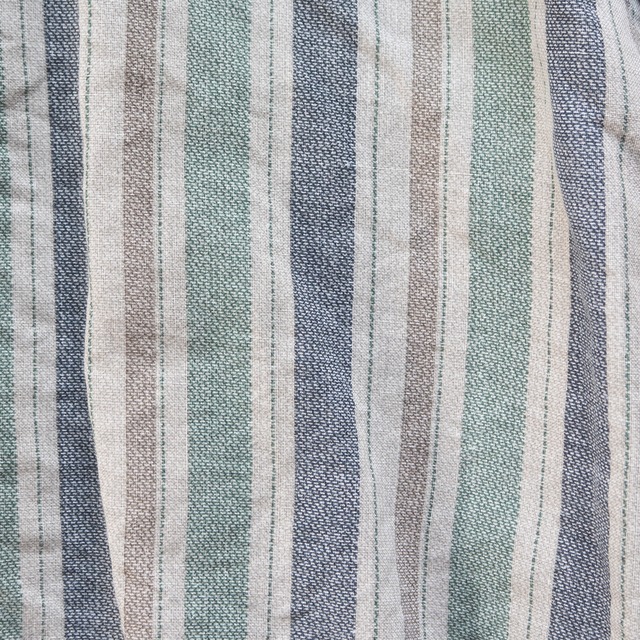 "Bugle Boy Company" used Ramie cotton stripe s/s shirt