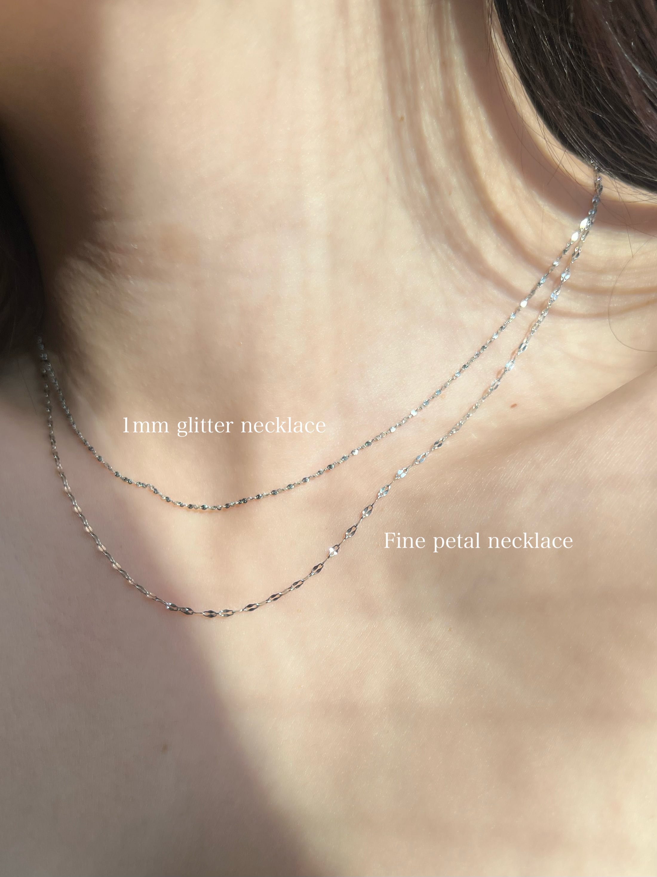 1mm glitter necklace | Larme.