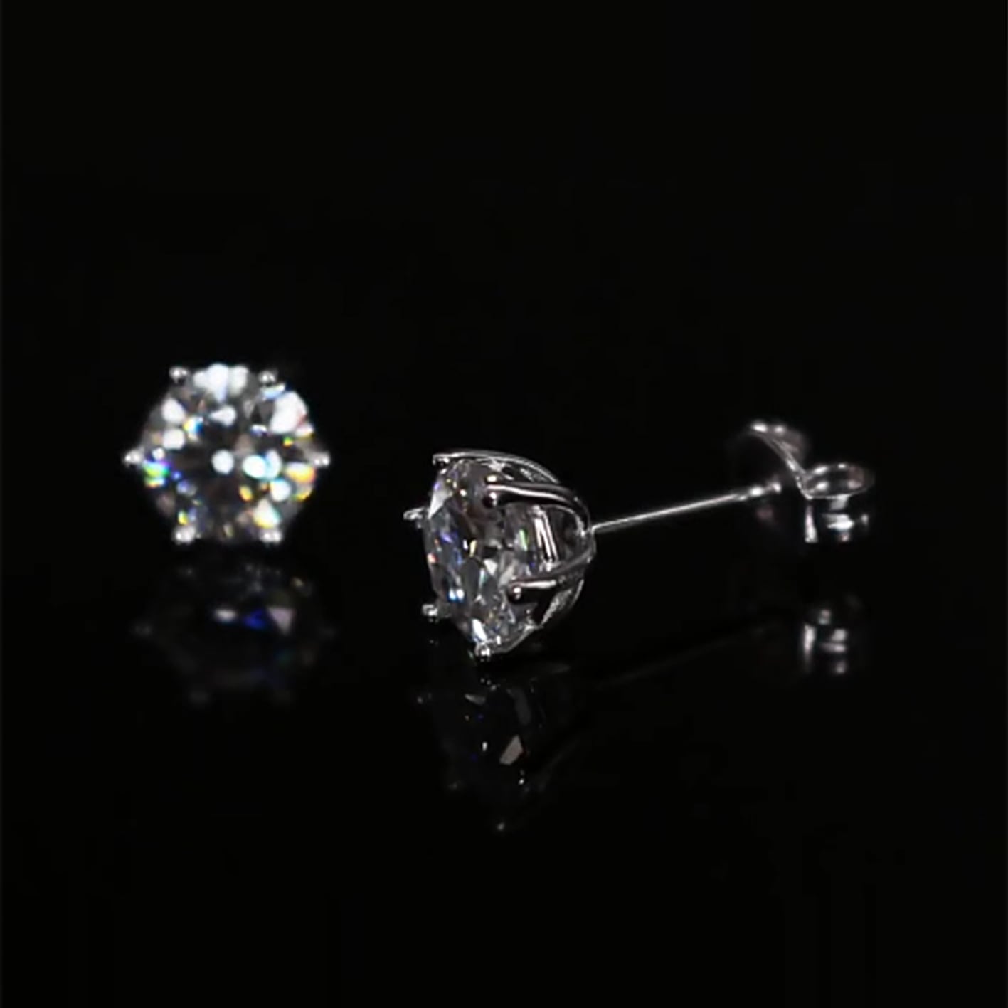 1ct モアサナイト　ピアス