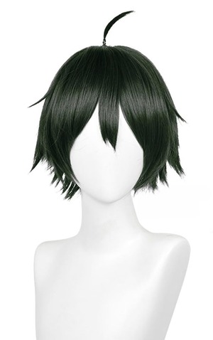 【在庫処分】コスプレウィッグ ネット付き 山口忠（やまぐち ただし） グリーン ショートウィッグ かつら wig