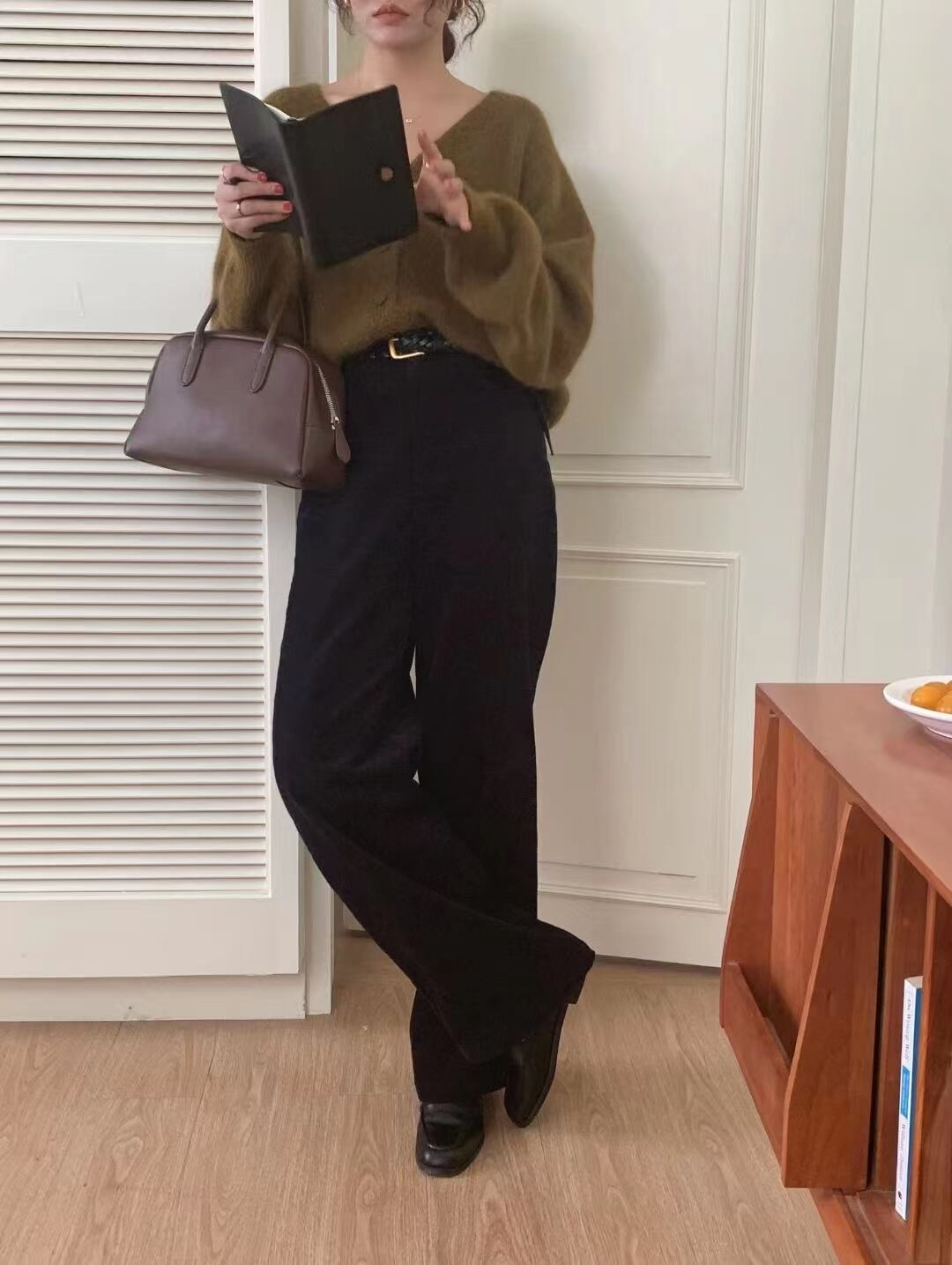 シャギーニットカーデ　AJ2205-508