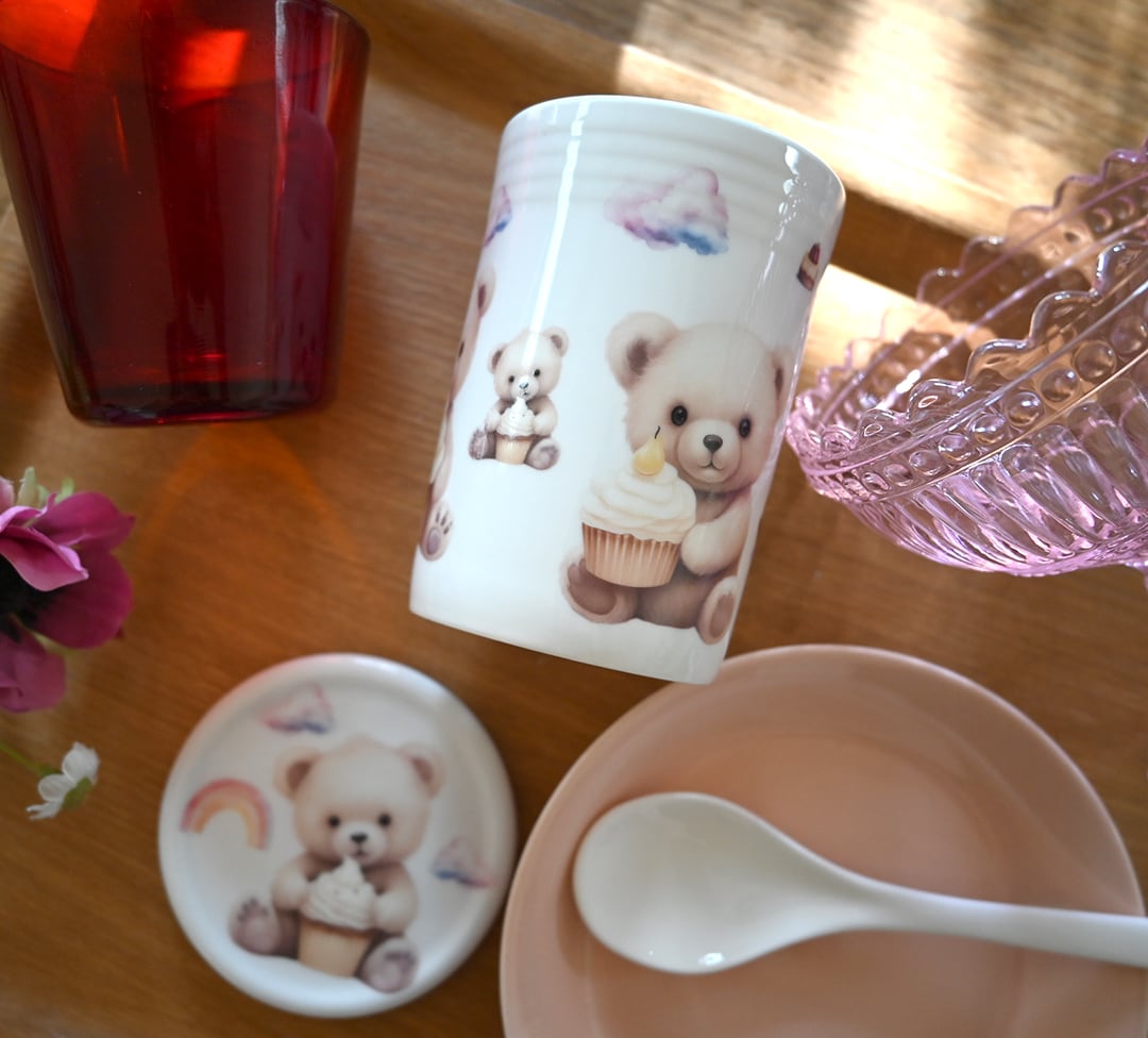 白磁用水彩SWEETBEAR スイートベア A4サイズ （熊 クマ 転写紙