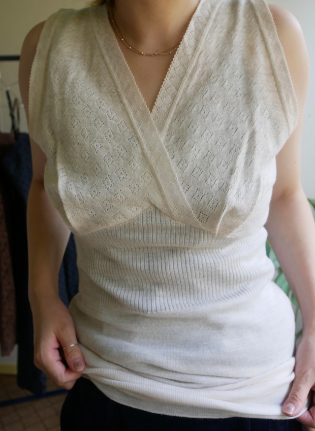 70s-80s Italy V "Donatella" CrossoverKnit