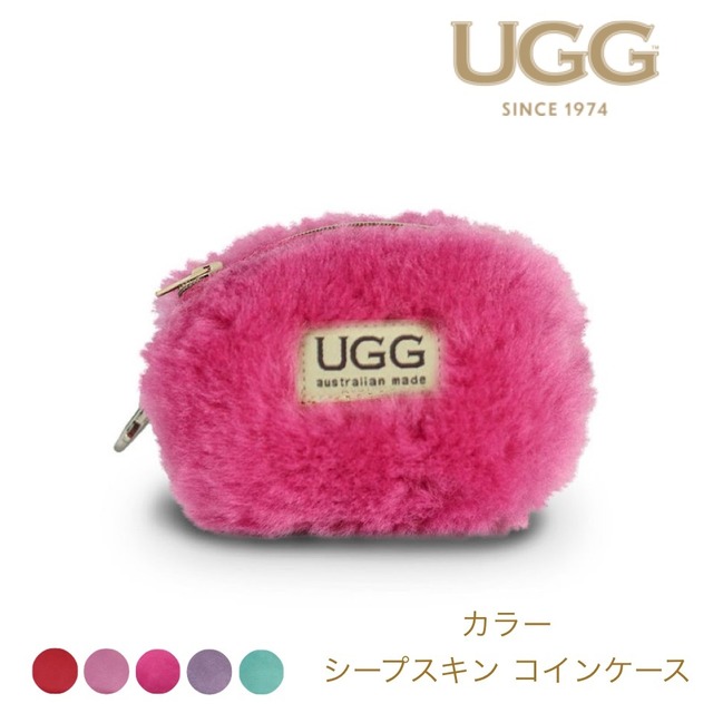 [UGG 1974] シープスキン ファー コインケース (カラー）