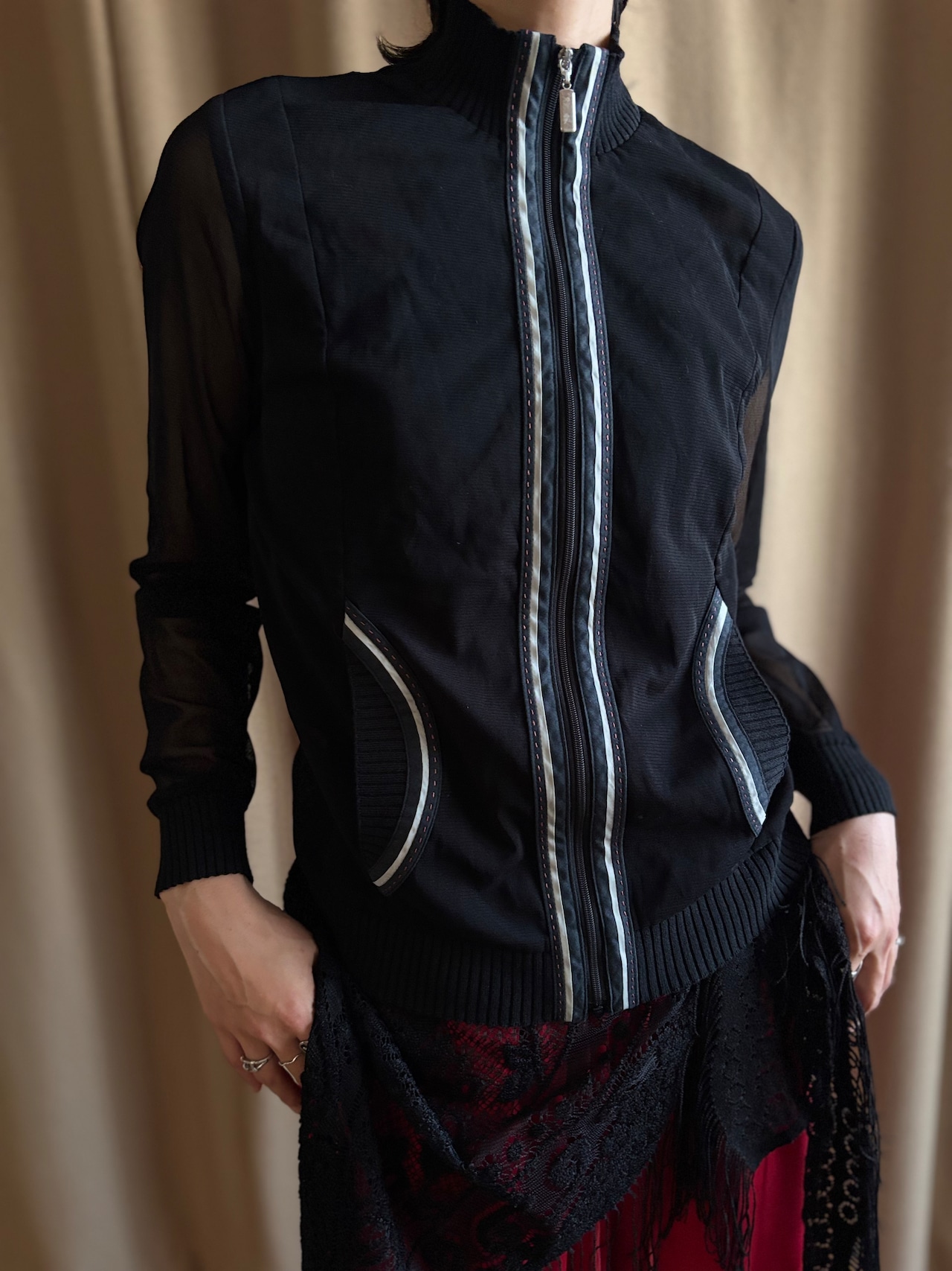 sporty mode sheer light jacket-5244-5