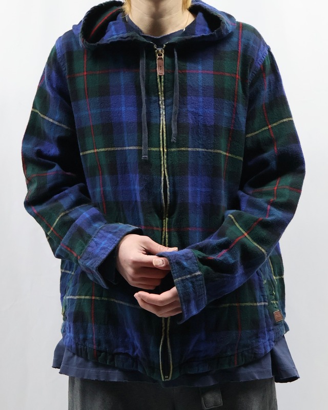Tartan Check Zip-Up Hoodie