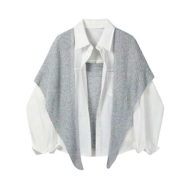 camisole & shirt set with shawl　J00464