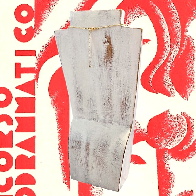 ゴールド&レッドストライプネックレス