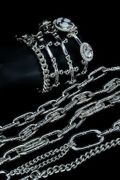 BN-115 BP Cross Junction bangle (Double Gurumetto chain)