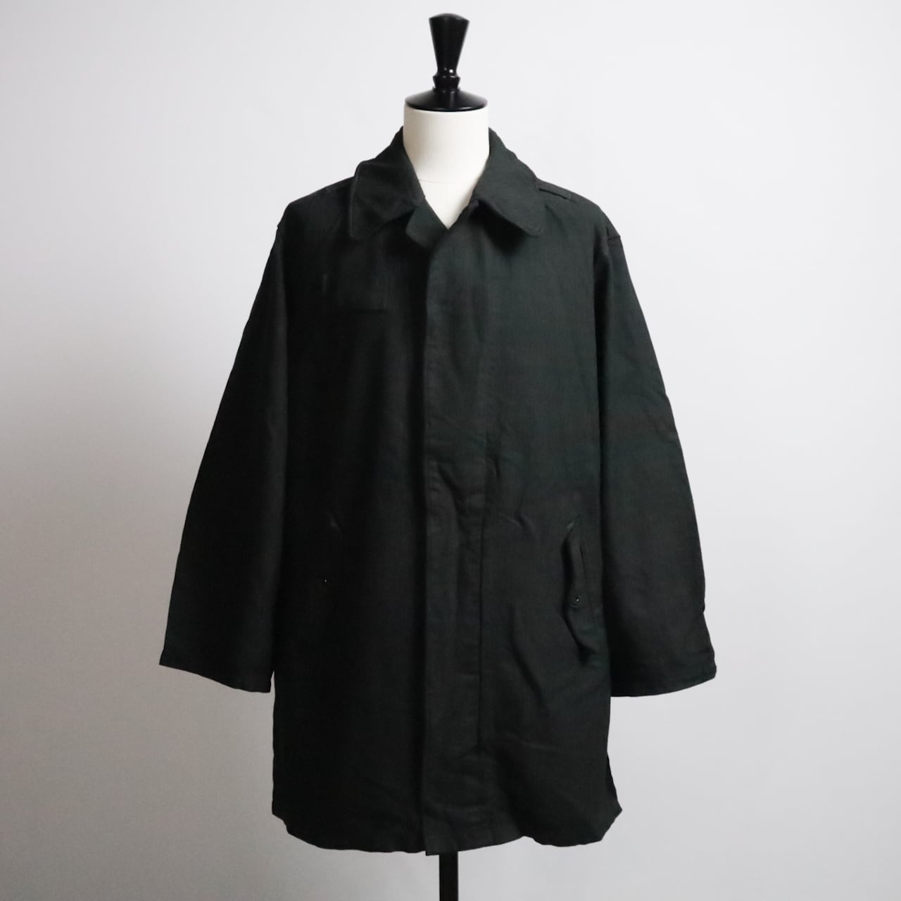 DEAD STOCK】CZECH ARMY M-60 RAINDROP CAMO FIELD COAT BLACK OVERDYE 